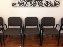 Delegate Goulburn Single Waiting Room Chairs With Arms. Black 4 Leg Frame. Any Fabric Colour